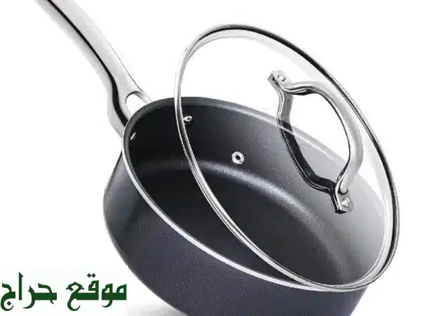 Hiteclife Deep Frying Pan with Lid 24 cm