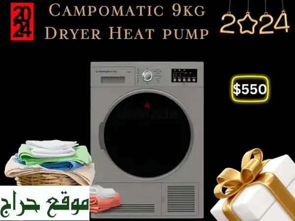 Campomatic Dryer 9 kgs Heat Pump Inverter