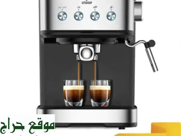 Machine A Café 3 en 1 CRISTOR Capsules et Café moulu 20 BARS1100 W Noir Inox