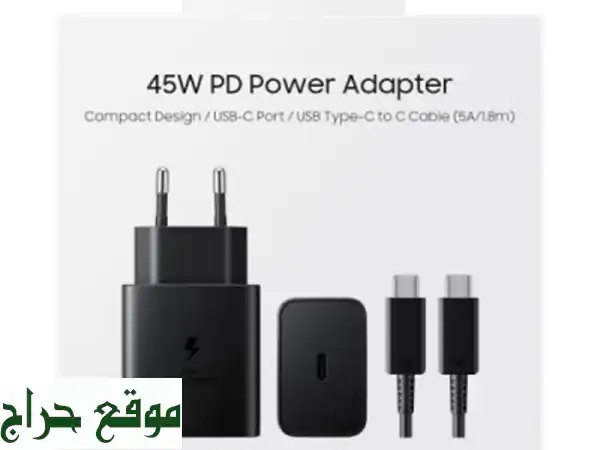 SAMSUNG Chargeur 45 W Adaptateur Secteur  USB Type C To C Câble 5 A  1.8 m