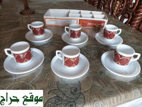 Coffee Cups  Saucers ( 6 ) فناجين قهوة مع صحف