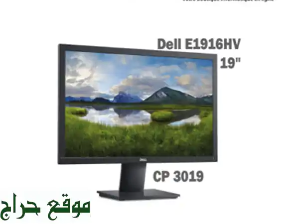 Ecran Dell E1916 HV 19 pouces large en HD avec 60 Hz/dalle TN 16:9ème/5 ms/VGA