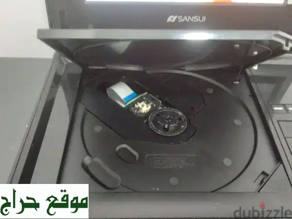 protable dvd player ,with adapter, no battery use direct current