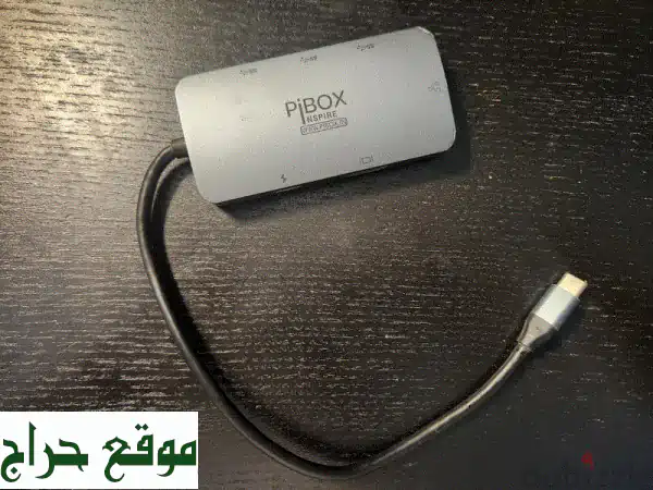 PiBox USBC Hub (6in1)  3 x USBA 3.0, HDMI, RJ45, USBC PD