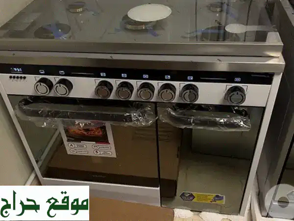 بوتاجاز Goldstar الإيطالي الفاخر 5 شعلات | فرن غاز رقمي LED...