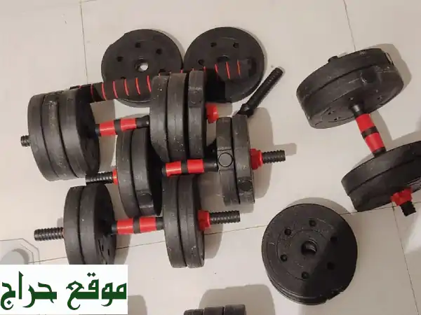 للبيع: أثقال وأوزان رياضية 50 كيلو - استخدام خفيف جداً (شهر واحد) بسعر مميز!