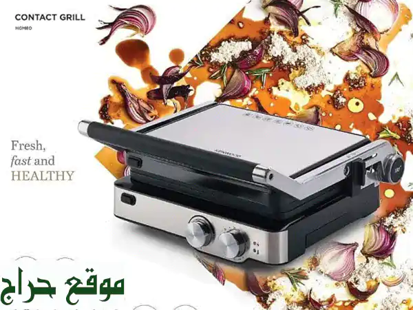 كينوود HGM80: شواية ساندويتشات وجريل كهربائي 2000 واط...