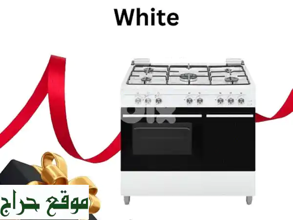 فرن غاز Campomatic Superchef 5 Eyes: أبيض ستانلس | جودة عالية،...