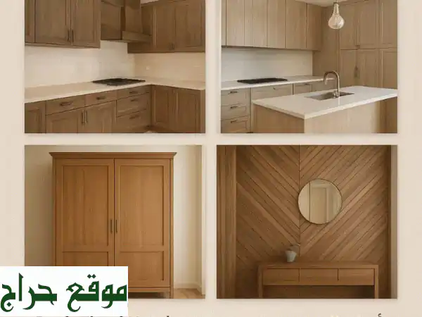 منجرة الخشب الفاخر: مطابخ، خزائن، أبواب وديكورات...