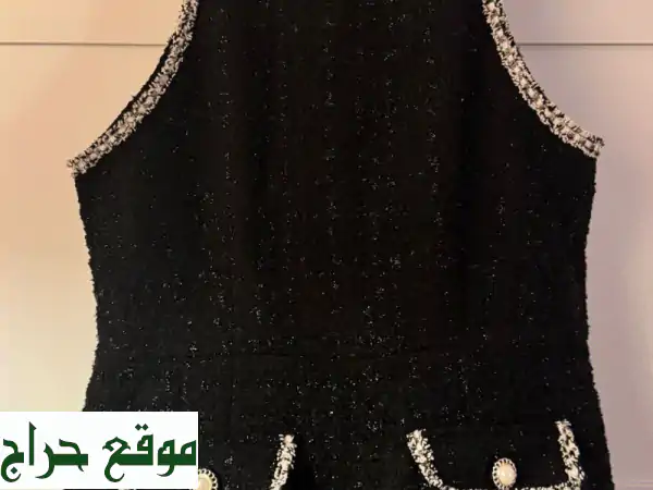 جمبسوت شانيل أسود فخم (L) - أناقة شتوية دافئة ومريحة لكل إطلالاتك!