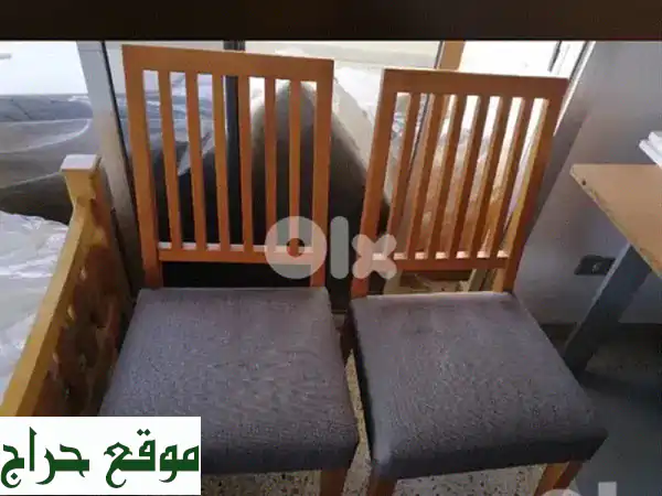 فرصة ذهبية! كرسيان خشب متينان | مثالي لغرف السفرة والمطابخ بـ 25$ فقط!