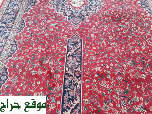 تحفة نادرة: سجادة الحرم النبوي (5*3م) صوف فاخر شبه جديدة