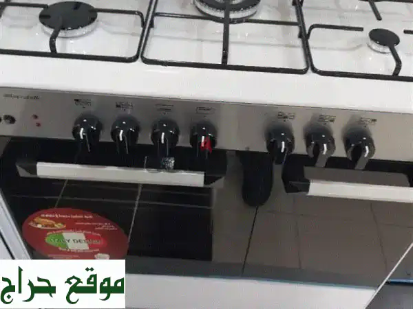 فرن غاز جنرال ٥ شعلات - أبيض - جديد بكرتونة!