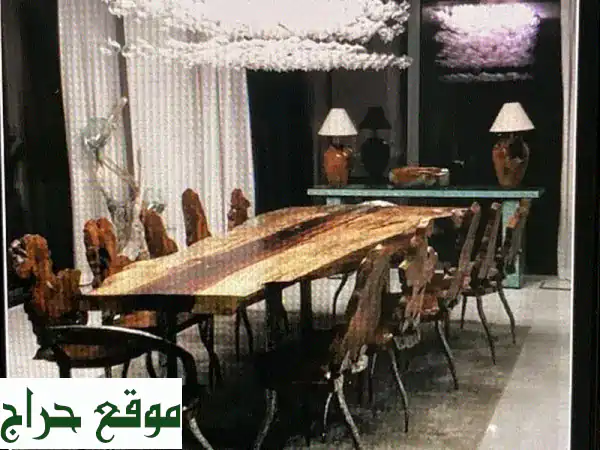 طقم طاولة طعام ريفي فريد من نوعه - أضف لمسة من...