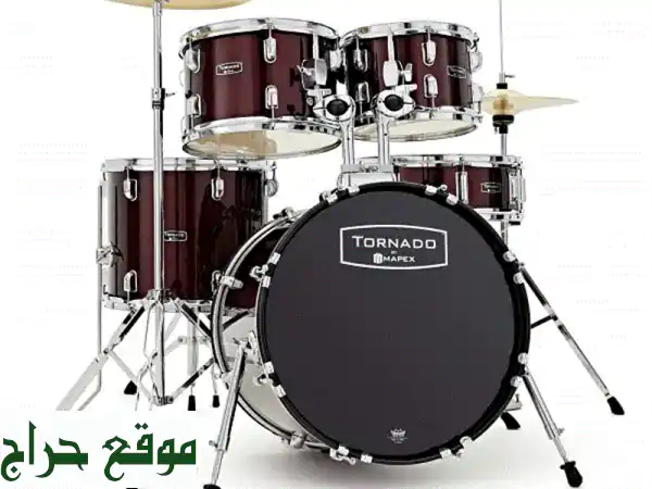 طقم طبول احترافي 7 قطع مع صنجات Meinl HCS - سعر مغرٍ!