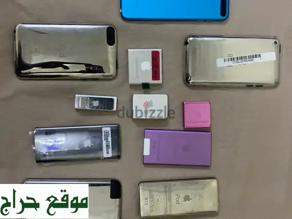 مجموعة نادرة من أجهزة آيبود الأصلية - آبل آيبود تاتش، شفل، وغيرها! (بيع مفرد أو كامل)