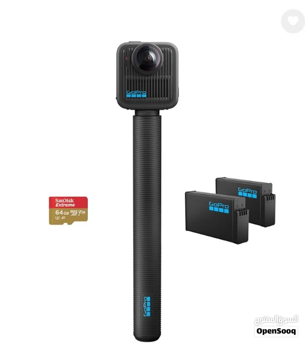 GoPro Max 2 (360 camera) + Original GoPro stick + 2 batteries + 64 GB MicroSD card