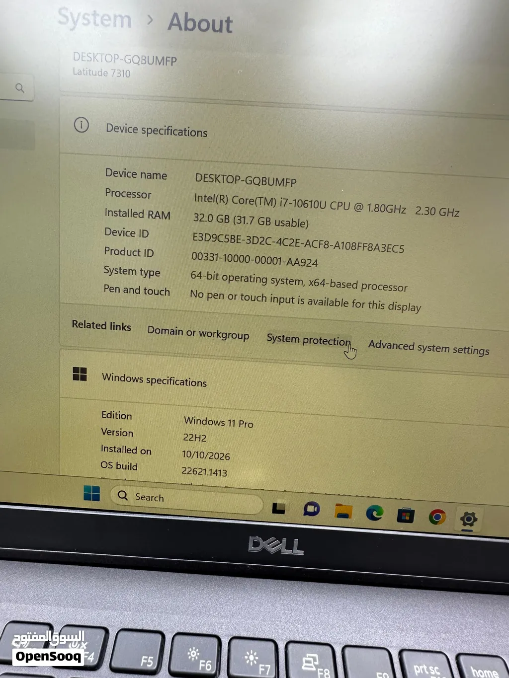 dell latitude 7310 core i7 10th 32 GB Ram 512 SSD with 6 months warranty like new