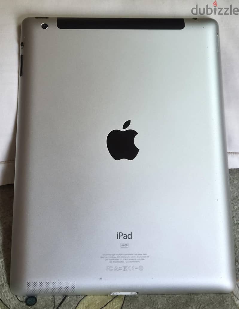 I Pad ( 64 GB ) WiFi, camera, sim phone / آ ى باد أبل 2