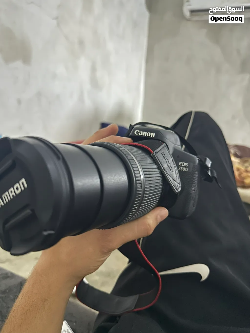 كاميرا كانون 750d عليها عدسه Tamron جديده مش مستعمله سعر حرق 1500
