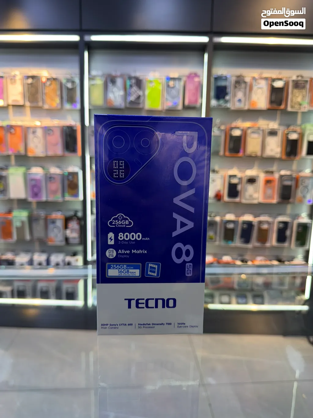 TECNO POVA 8 5g 8ram /256 GB new  تكنو بوفا 8 8رام /256 جيجا جديد مسكر بلكرتونه  كفاله 12 شهر من وكي