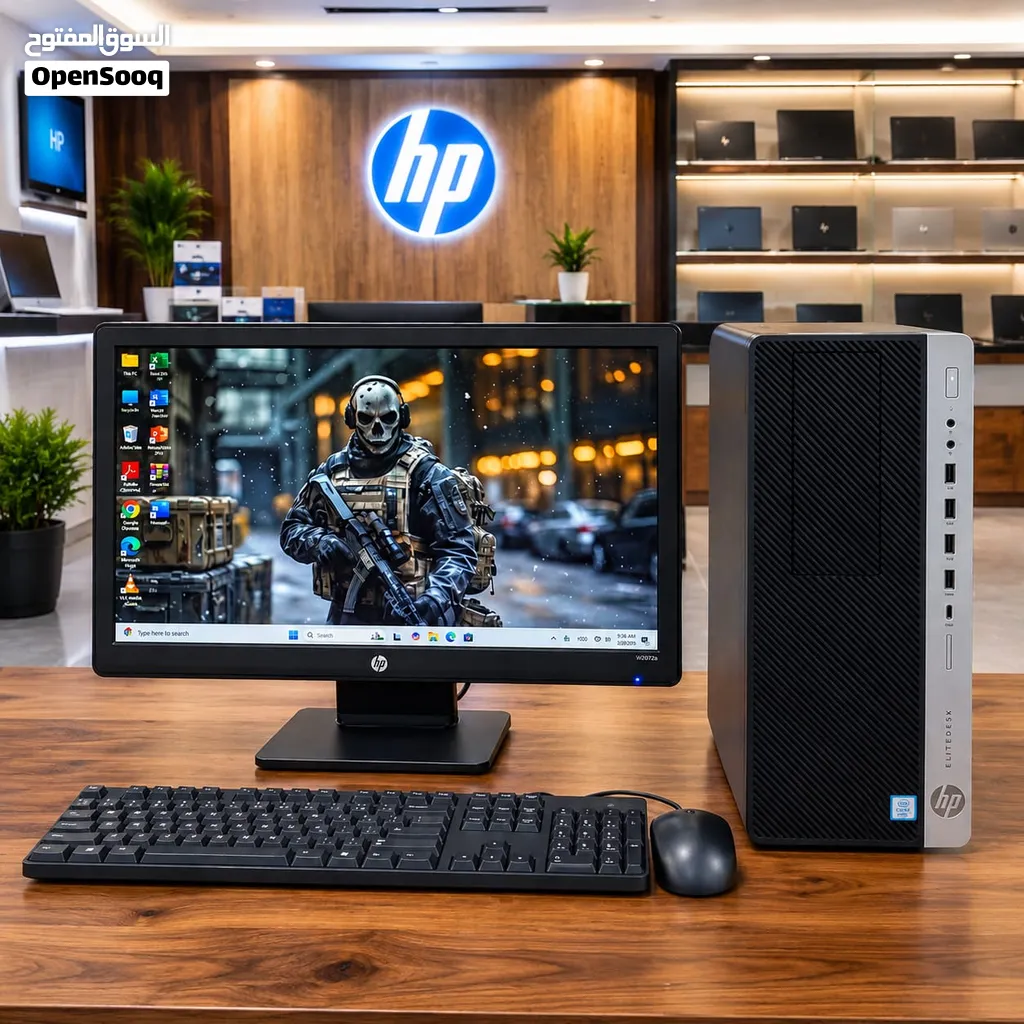 HP Core i7 6th Gen PC RAM 8GB SSD 256GB 19" Monitor Win 11 & Office 2024 Ready To Use