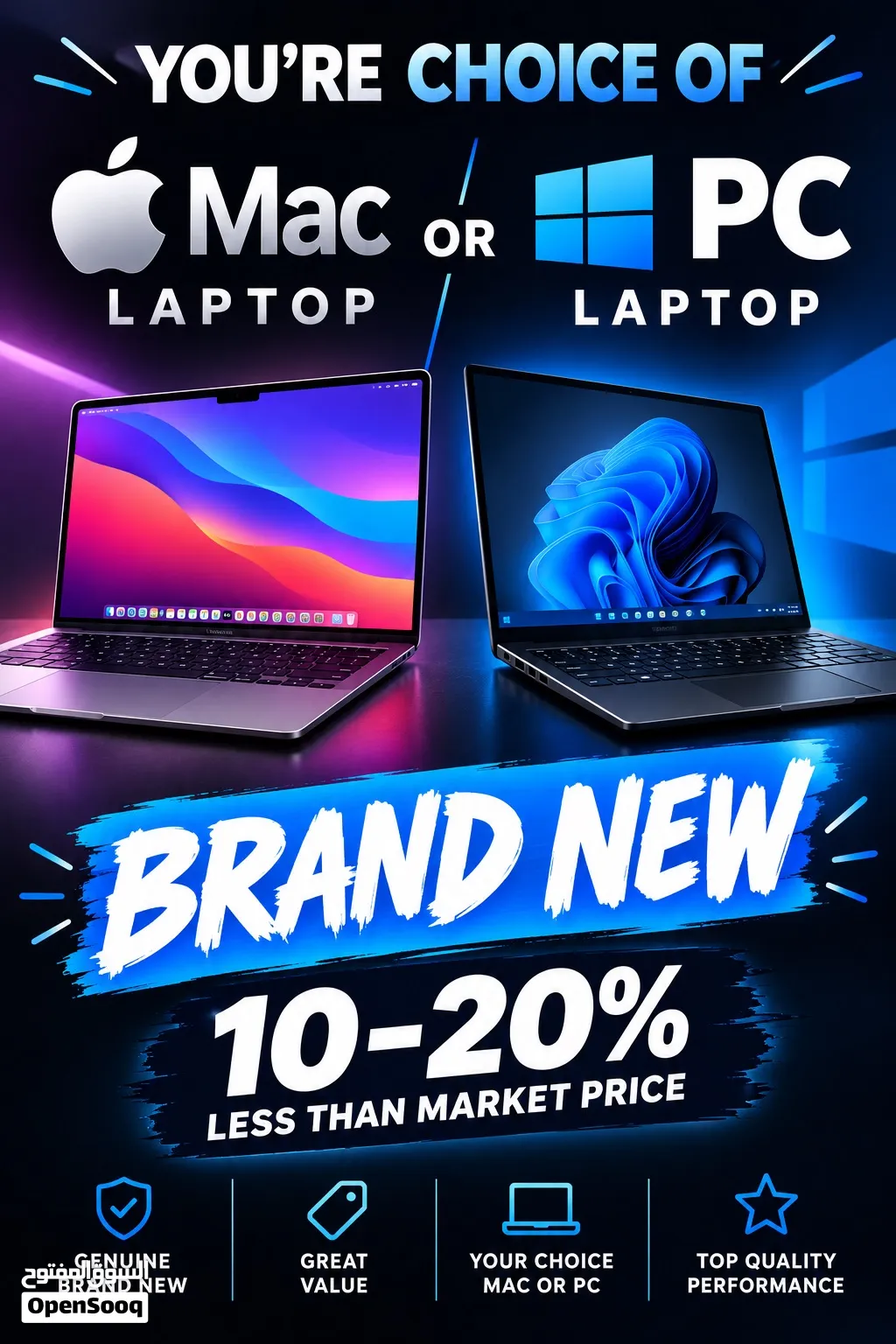 Windows/Mac brand new laptops