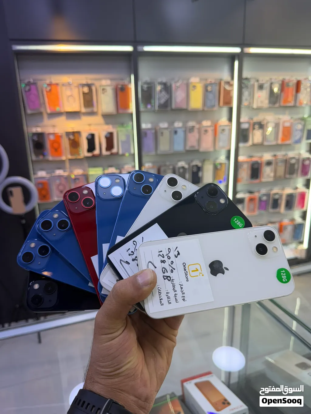 iPhone 13 128 GB used  ايفون 13 128 جيجا مستعمل بطاريه من83/97 % أجهزه بحاله وكاله كفاله 12 شهر