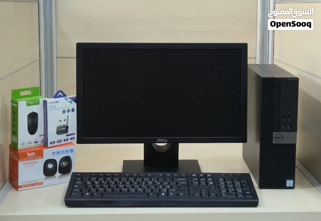 عرض حصري ومكفول! جهاز Dell i5 جيل سادس متكامل مع شاشة 20 انش + هدايا مميزة بسعر 169 دينار فقط!