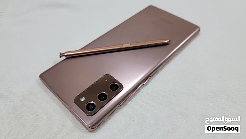 عررطة بلونه البرونزي وبقلمه الوكاله للتحكم عن بُعد جلاكسي Note 20 5G Verizon أمريكي وكاله فااخر