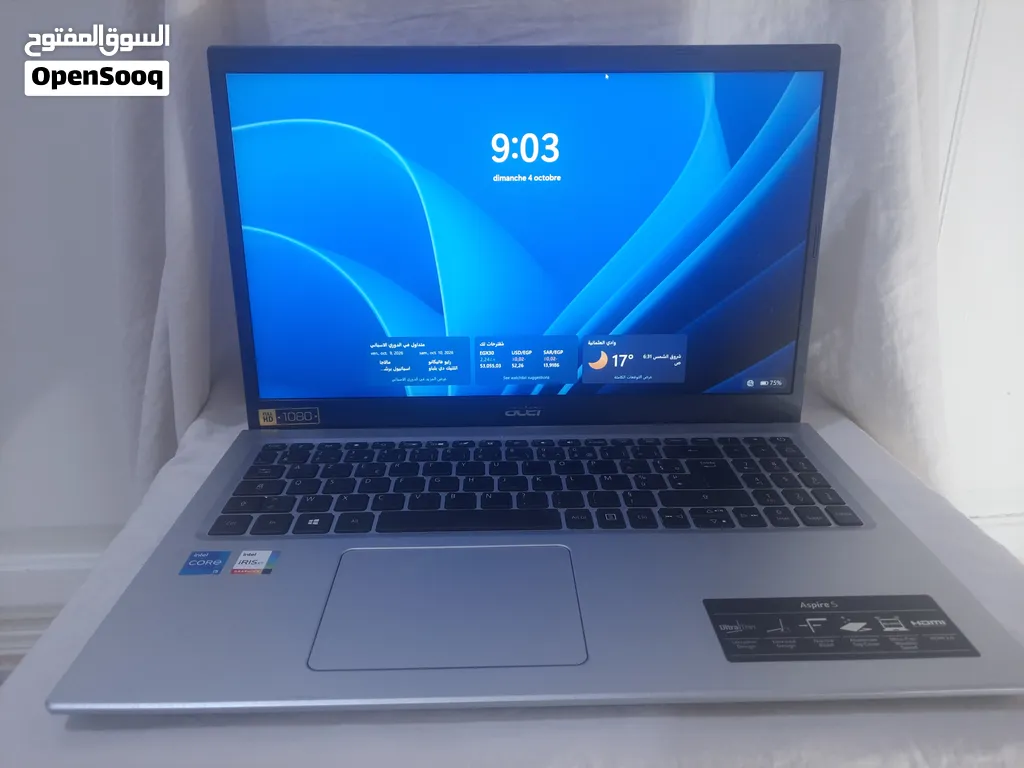 Acer aspire5. i5 11em gen ultra rapide. carte graphic iris xe 8gb.ecran FullHD 1080p. windows11actif