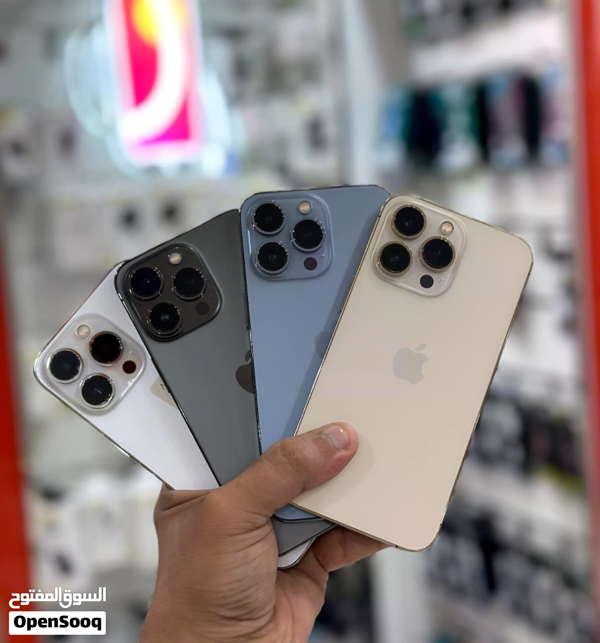 عرض خاص : iPhone 13 pro 256gb هواتف بحالة الوكالة بدون شموخ أو مشاكل مع ملحقات بأقل سعر
