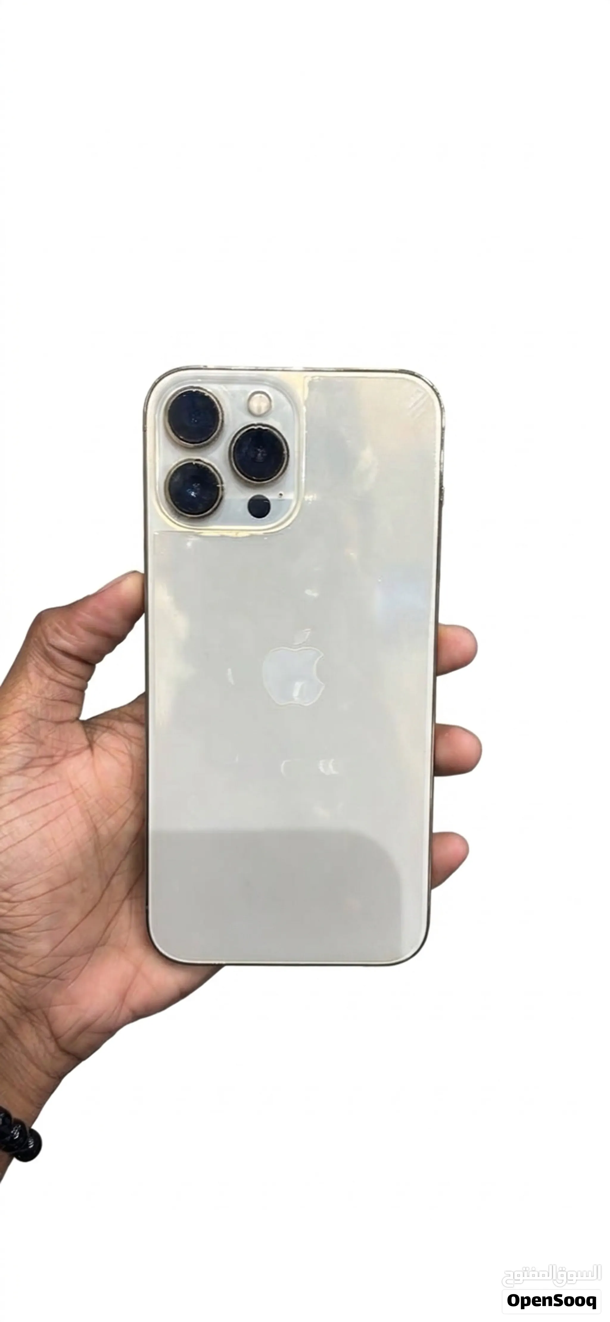 Apple iPhone 13 Pro Max (256GB) in Gold. Clean exterior condition and fully functional.