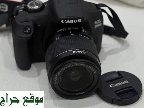 فرصة ذهبية: Canon EOS 2000D كالجديد – شهر استخدام فقط وبكامل الملحقات الأصلية!