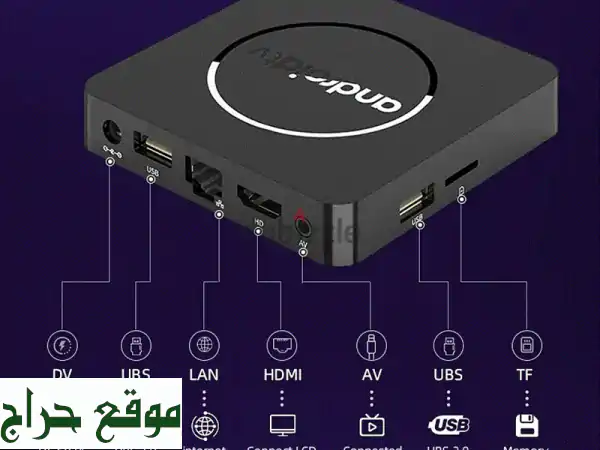 ارتقِ بتجربتك الترفيهية: 4K Android Smart TV Box - أندرويد 14، رام 4GB، بحالة ممتازة كالجديد! 4