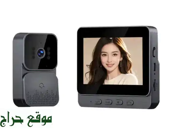 جرس باب فيديو ذكي لاسلكي وقابل للشحن – أمان منزلك بدون حفر!