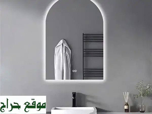 مرايا حمامات عصرية وفخمة | مع/بدون خزانة | بتقنية ضد الضباب ✨