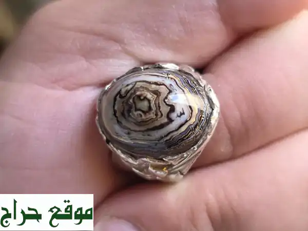 خاتم عقيق سليماني أصلي يحمل لفظ الجلالة | تحفة نادرة للبيع بأعلى سعر
