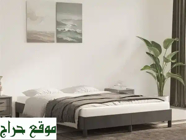 جديد! سرير مزدوج قماش رمادي - أناقة عصرية وراحة مثالية 2