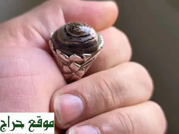 خاتم عقيق سليماني أصلي يحمل لفظ الجلالة | تحفة نادرة للبيع بأعلى سعر 4