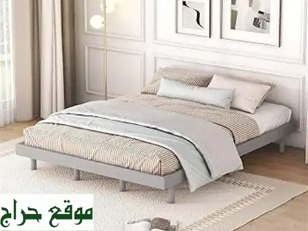 جديد! سرير مزدوج قماش رمادي - أناقة عصرية وراحة مثالية 4