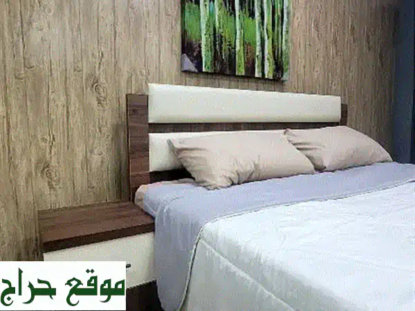 غرفة نوم كاملة مودرن: تصميم أحلامك بمقاسات وألوان مخصصة | سرير، كومود، تسريحة، ودولاب 2