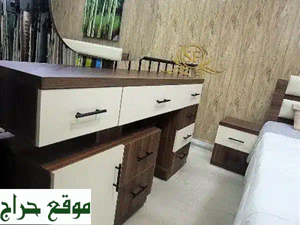 غرفة نوم كاملة مودرن: تصميم أحلامك بمقاسات وألوان مخصصة | سرير، كومود، تسريحة، ودولاب 3