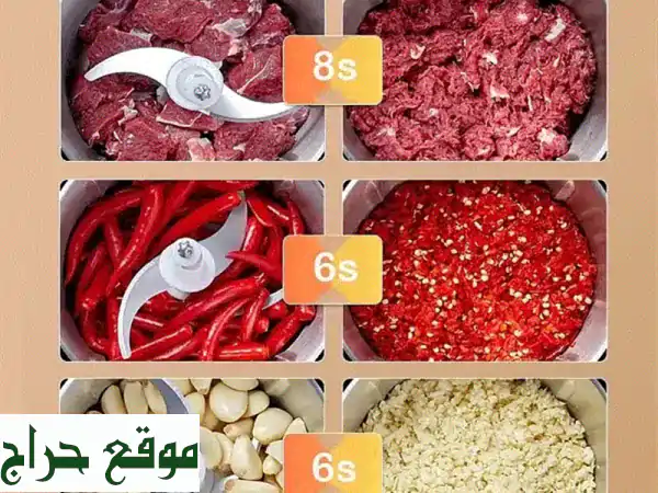 عرض مذهل 🌟 مفرمة لحم وخضروات ستانلس ستيل + خلاط منزلي 🥕 | حلول مطبخك الذكي! 3