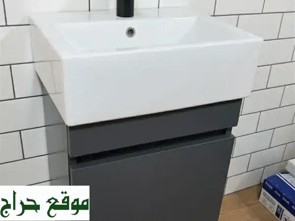 مغاسل إنكاستري خشبية 40 سم و 43 سم | وحدات حوض خشب فاخرة 40 سم | أثاث حمام عصري 3