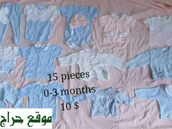 أطقم ملابس اطفال شبه جديدة (0-3 أشهر) - جودة فاخرة بأسعار لا تُصدق! 👶 2