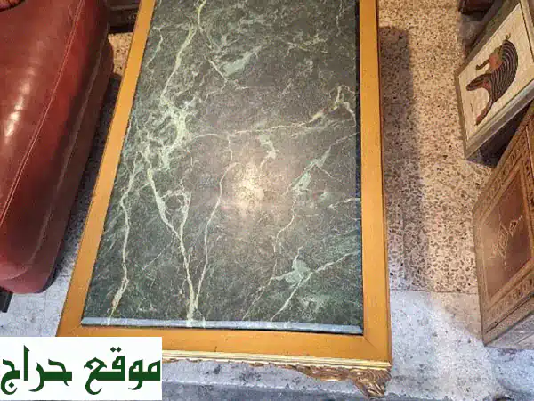 طاولة قهوة عتيقة فاخرة | رخام وخشب مذهب أصيل | لمسة من التاريخ لمنزلك 4