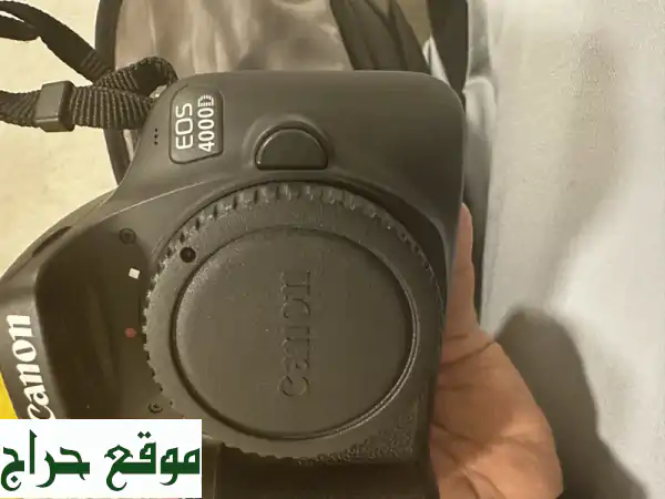 فرصة لا تعوض! كاميرا كانون 4000D نظيفة جداً (بدون خدوش) مع كامل ملحقاتها 4