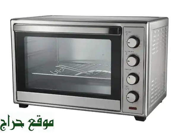 فرن SuperChef الكهربائي 70 لتر: قوة 2000W، كونفكشن، زجاج مزدوج + قطاعة طعام هدية! (أسود/فضي) 2