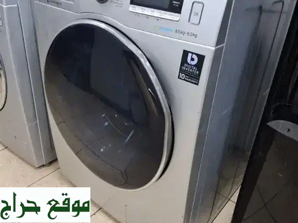 لا تفوّت الفرصة! غسالة ونشافة سامسونج 2 في 1 (8/6 كجم) تحميل أمامي | نظافة وتجفيف مثاليين بحالة ممتازة 2